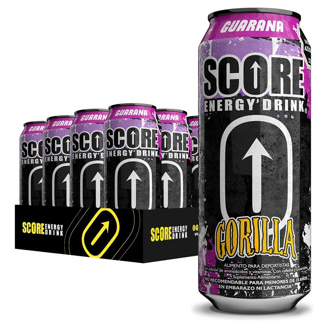 Bebida Energética Score Gorilla Pack 6 Latas 473ml 1