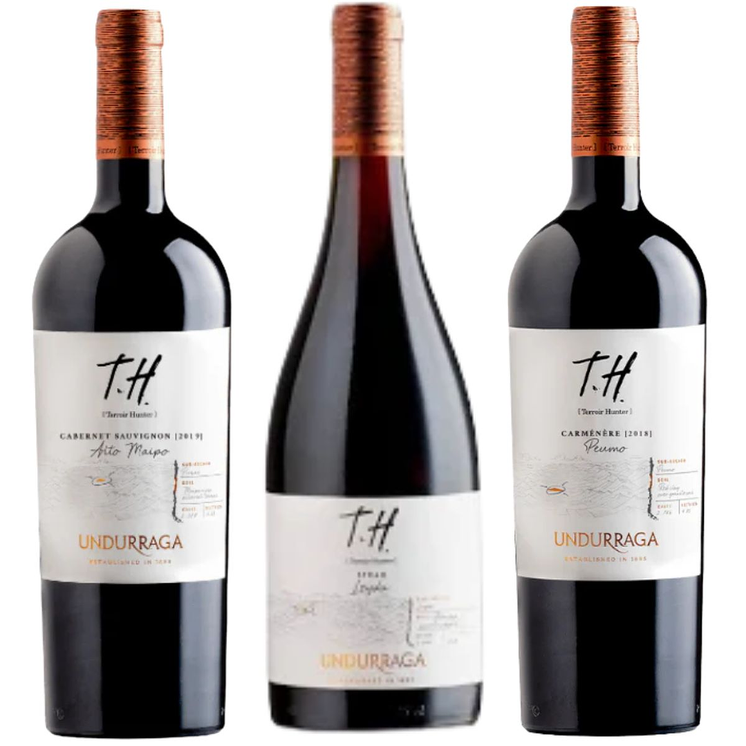 3x Undurraga T.H. Carmenere,Cabernet,Syrah 750cc 1