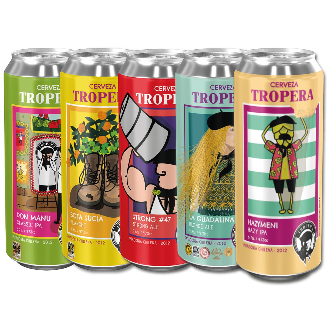Pack 5 Cerveza Gran Tropera Mix 473cc 1