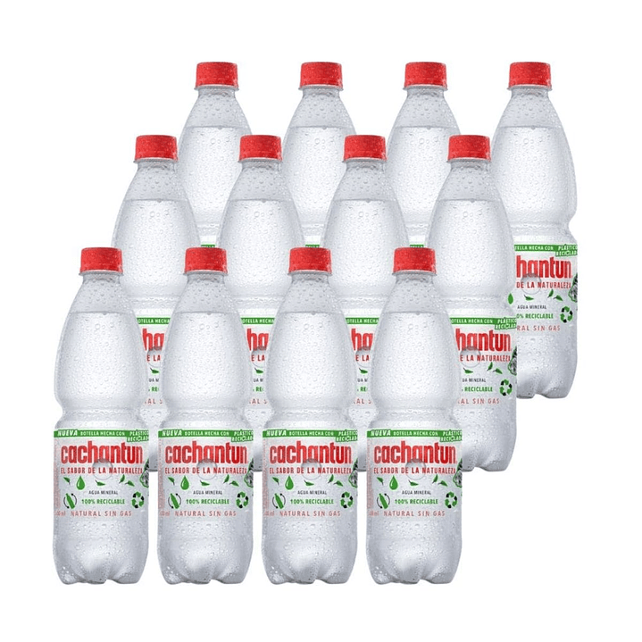 12x Agua Mineral Cachantun Sin Gas 600cc 12 600cc 1