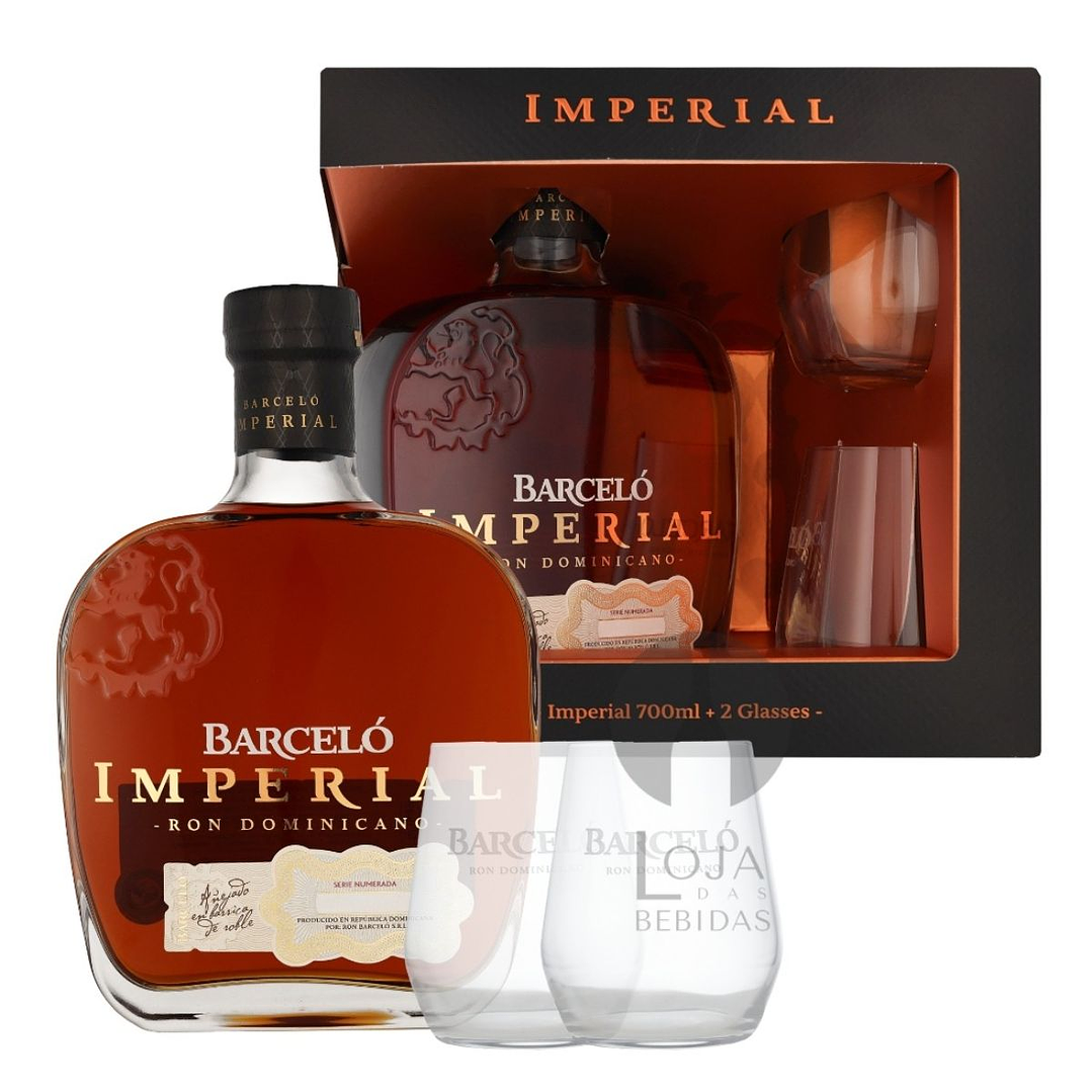 Ron Barcelo Imperial + 2 Vaso 700 Ml 1