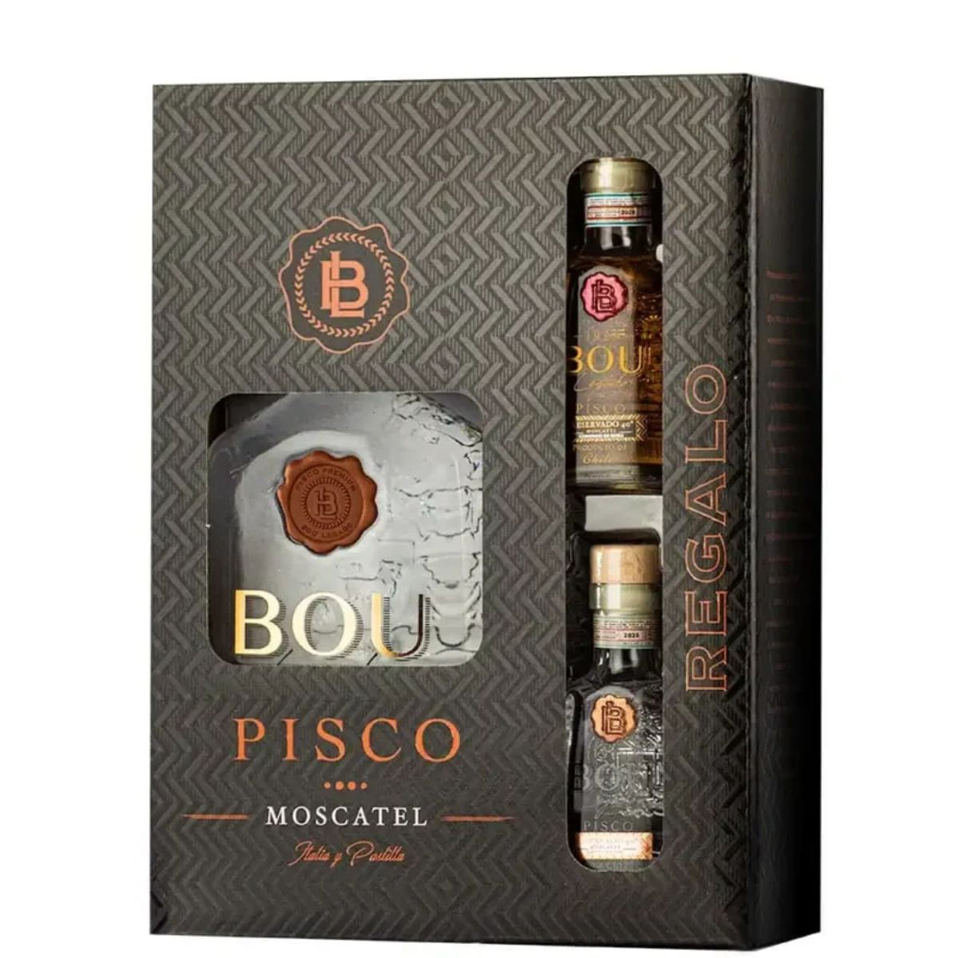 Pack Pisco Bou Legado Blanco + 2 Miniaturas 50 ML 1