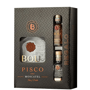 Pack Pisco Bou Legado Blanco + 2 Miniaturas 50 ML