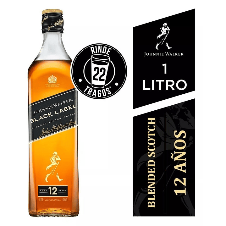 Johnnie Walker Black Label 1 Litro 1