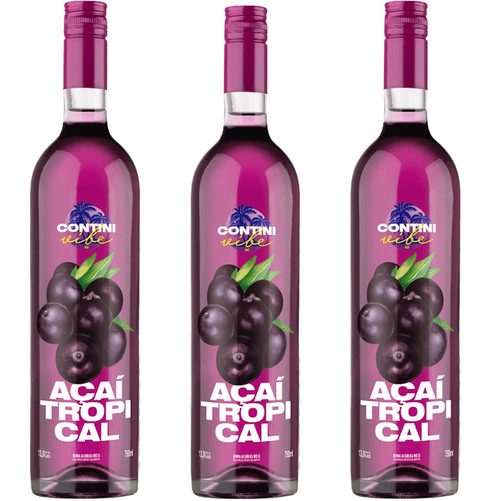 3x Botellas Acai Tropical Contini 1