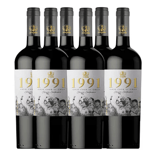 6x Vinos 1991 Colo-Colo es Chile 750cc
