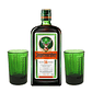 Licor Jagermeister 700cc 35º alc. + 2x Vasos Shot Verdes - Miniatura 2