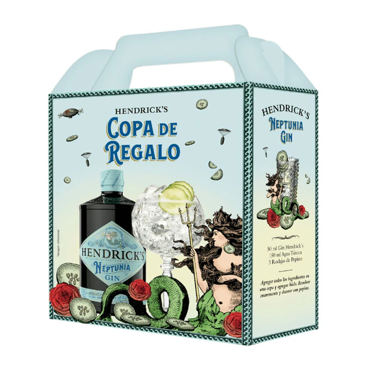 Pack Gin Hendricks Neptunia 700cc + Copa de Regalo 1