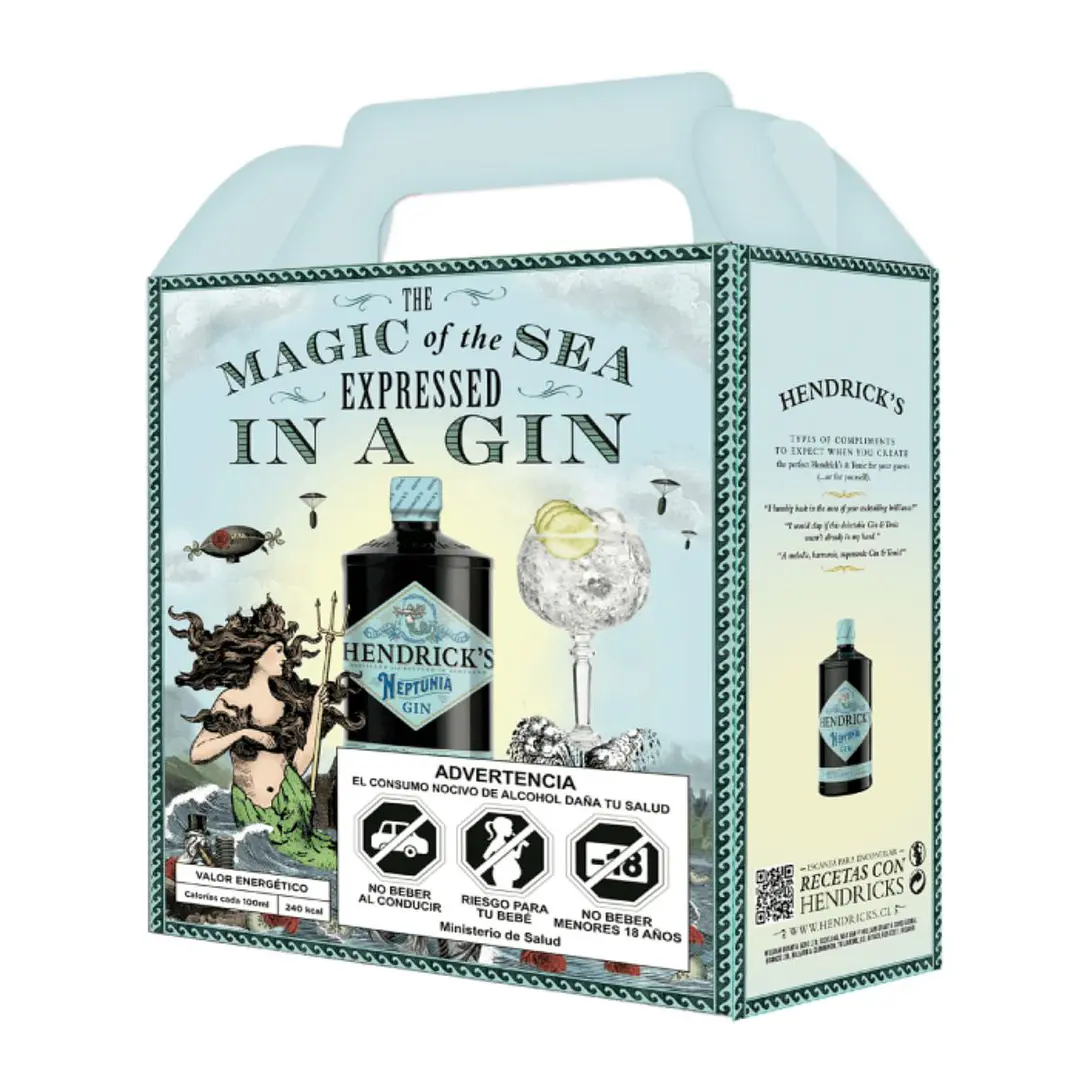 Pack Gin Hendricks Neptunia 700cc + Copa de Regalo 2