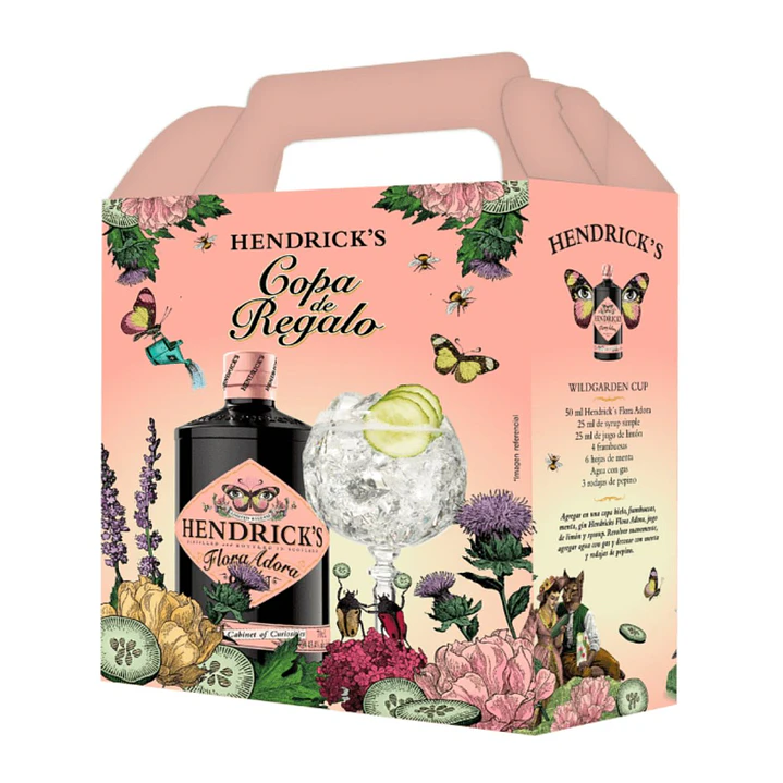 Pack Gin Hendricks Flora 700cc + Copa de Regalo 1