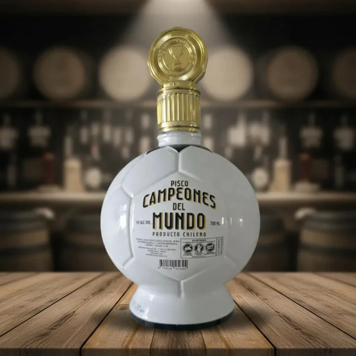 Pisco Campeones del Mundo transparente Doble destilado 700cc 1