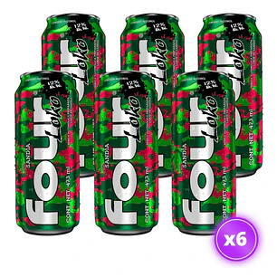 6x Bebida Ready To Drink Four Loko Sandía 12° 473cc