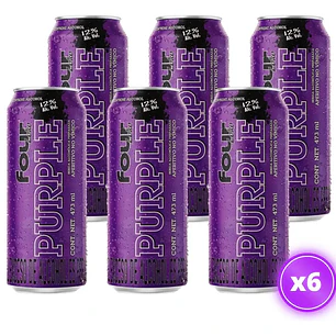 6x Bebida Ready To Drink Four Loko Purple 12° 473cc
