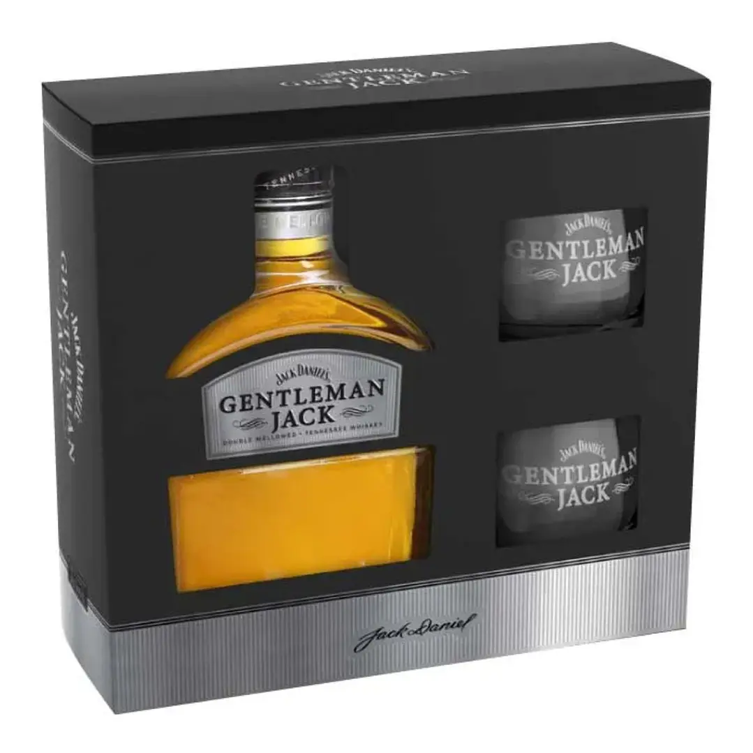 Pack Gentleman Jack 750cc + 2 Vasos Exclusivos - Regalo Ideal 1