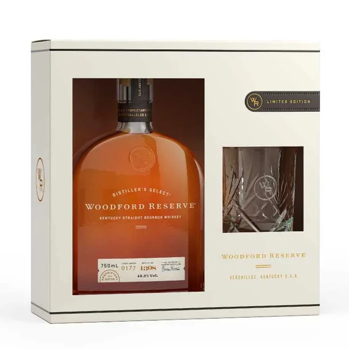 Pack Whisky Woodford Reserve 750cc + Vaso Whisky 1
