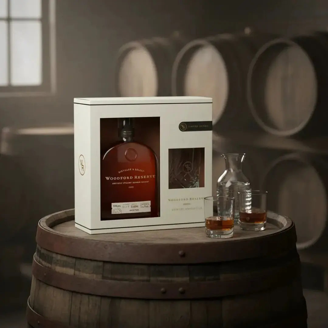 Pack Whisky Woodford Reserve 750cc + Vaso Whisky 5