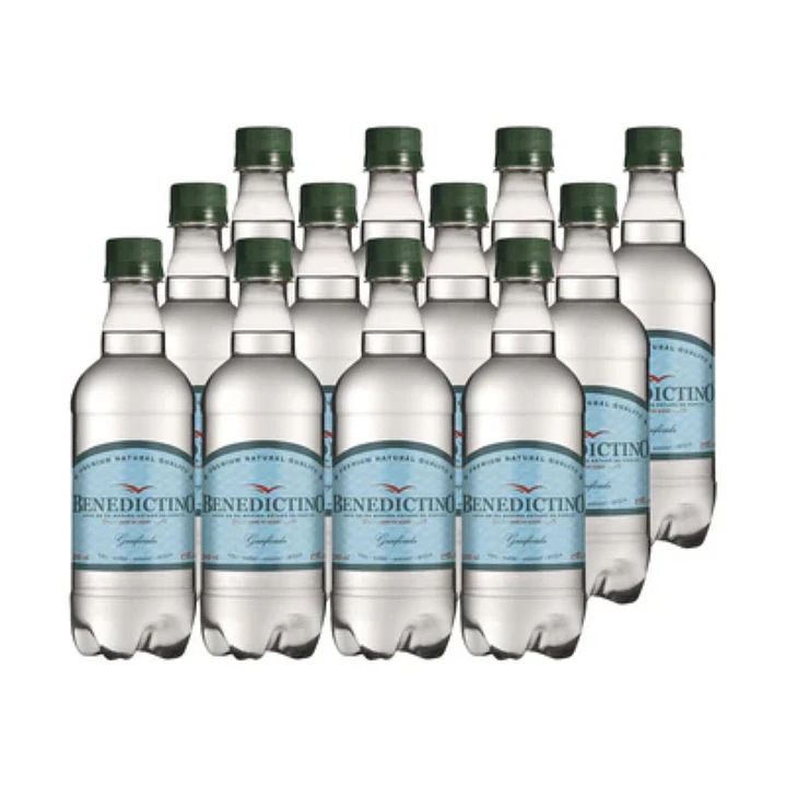 12x Agua Purificada Benedictino con Gas 500cc 1