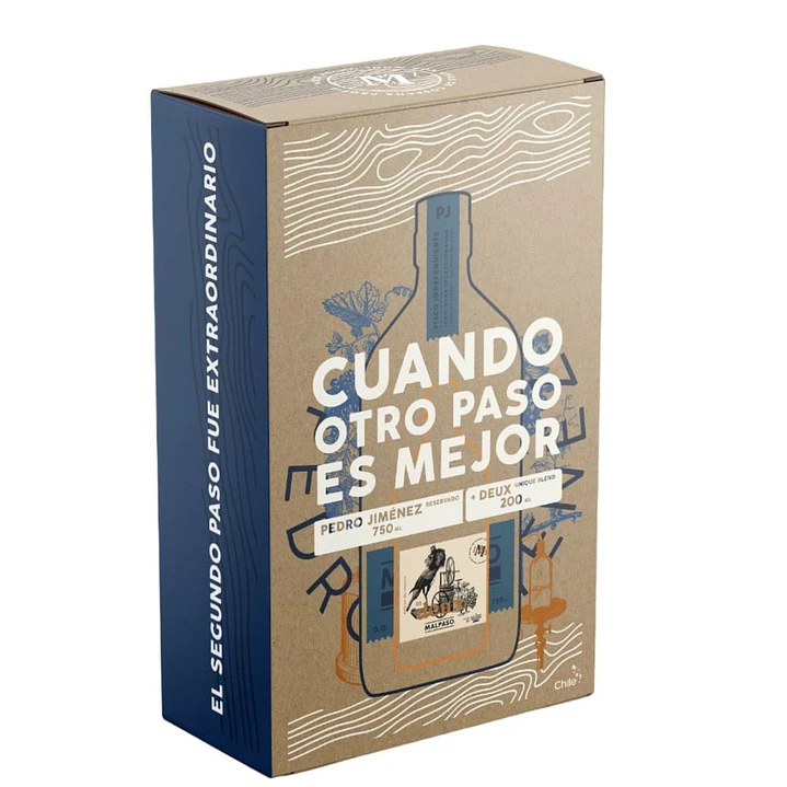 Pack Pisco Mal Paso Pedro Jiménez 40° 750 + Deux Blend 200 cc 2
