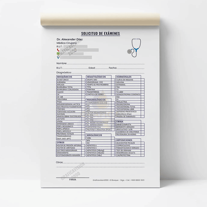 Orden de Examen Personalizados 1