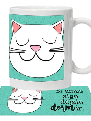 Tazón Gato Si Amas Algo Déjalo Dormir - Grafimax