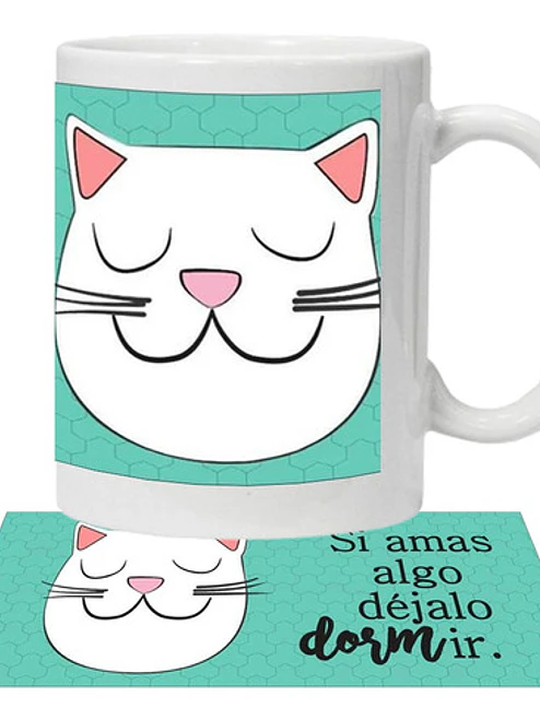 Tazón Gato Si Amas Algo Déjalo Dormir - Grafimax 1