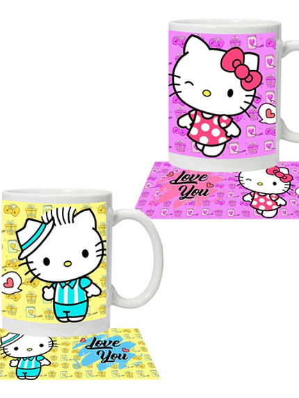Pack Tazones Amor Hello Kitty Love You Grafimax 1