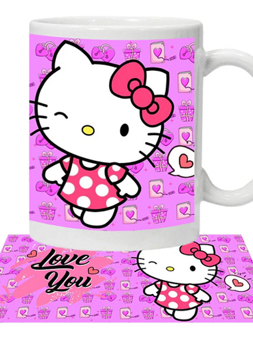 Pack Tazones Amor Hello Kitty Love You Grafimax 3