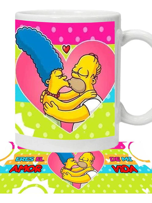 Tazón Amor Frases Marge Y Homero Simpson Grafimax 1