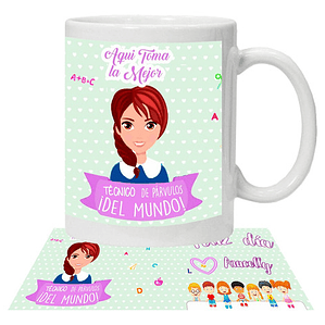 Tazón Profesores Técnico En Párvulos Personalizado Grafimax