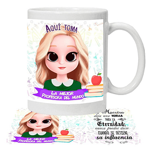 Tazón Una Maestra Deja Una Huella Para La Eternidad Grafimax