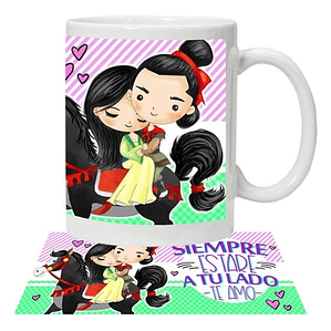Tazón Amor Frases Siempre Estaré A Tu Lado Mulán Grafimax