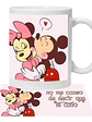 Tazón Micky Minnie Amor No Me Canso De Decir Te Amo Grafimax - Miniatura 1