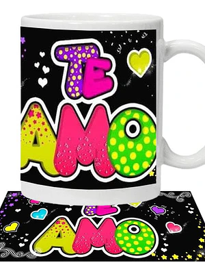 Tazón Amor Frases Te Amo Colores Grafimax