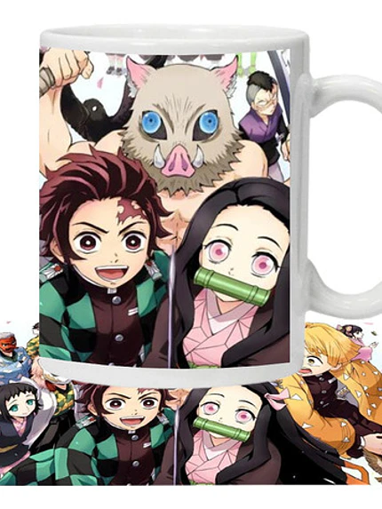 Tazón Tanjiro Y Amigos Demon Slayer Anime Grafimax 1
