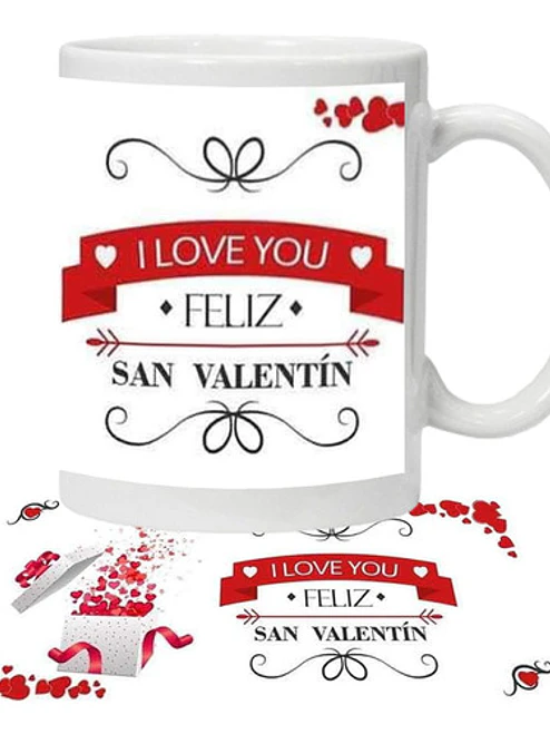 Tazón Amor Frases I Love You Feliz San Valentí­N Grafimax 1