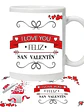 Tazón Amor Frases I Love You Feliz San Valentí­N Grafimax - Miniatura 1