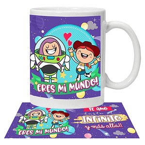 Tazón Amor Frases Enamorado Eres Mi Mundo Toy Story Grafimax