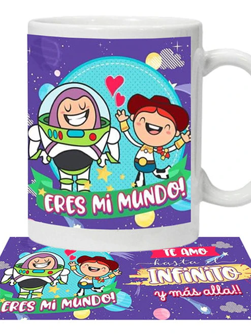 Tazón Amor Frases Enamorado Eres Mi Mundo Toy Story Grafimax 1