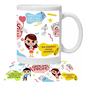 Tazón Profesores Gracias Profe Por Todo Grafimax