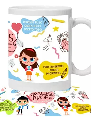 Tazón Profesores Gracias Profe Por Todo Grafimax