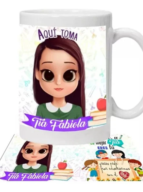 Tazón Profesores La Mejor Tí­A Eres Tíº Personalizado Grafimax 1