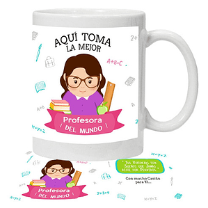 Tazón Profesores La Mejor Profesora Frases Grafimax