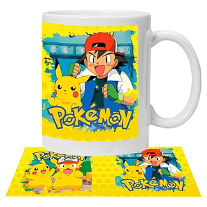 Tazón Pikachu Y Ash Pokemon Grafimax