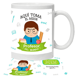 Tazón Profesores Aquí­ Toma El Mejor Personalizado Grafimax