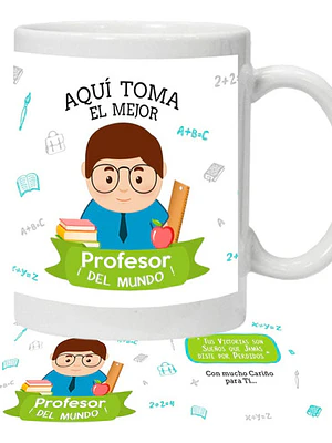 Tazón Profesores Aquí­ Toma El Mejor Personalizado Grafimax