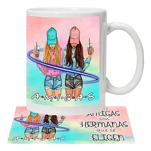 Tazón Amigas Frases Grafimax