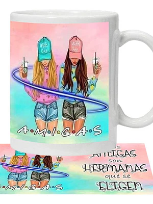 Tazón Amigas Frases Grafimax