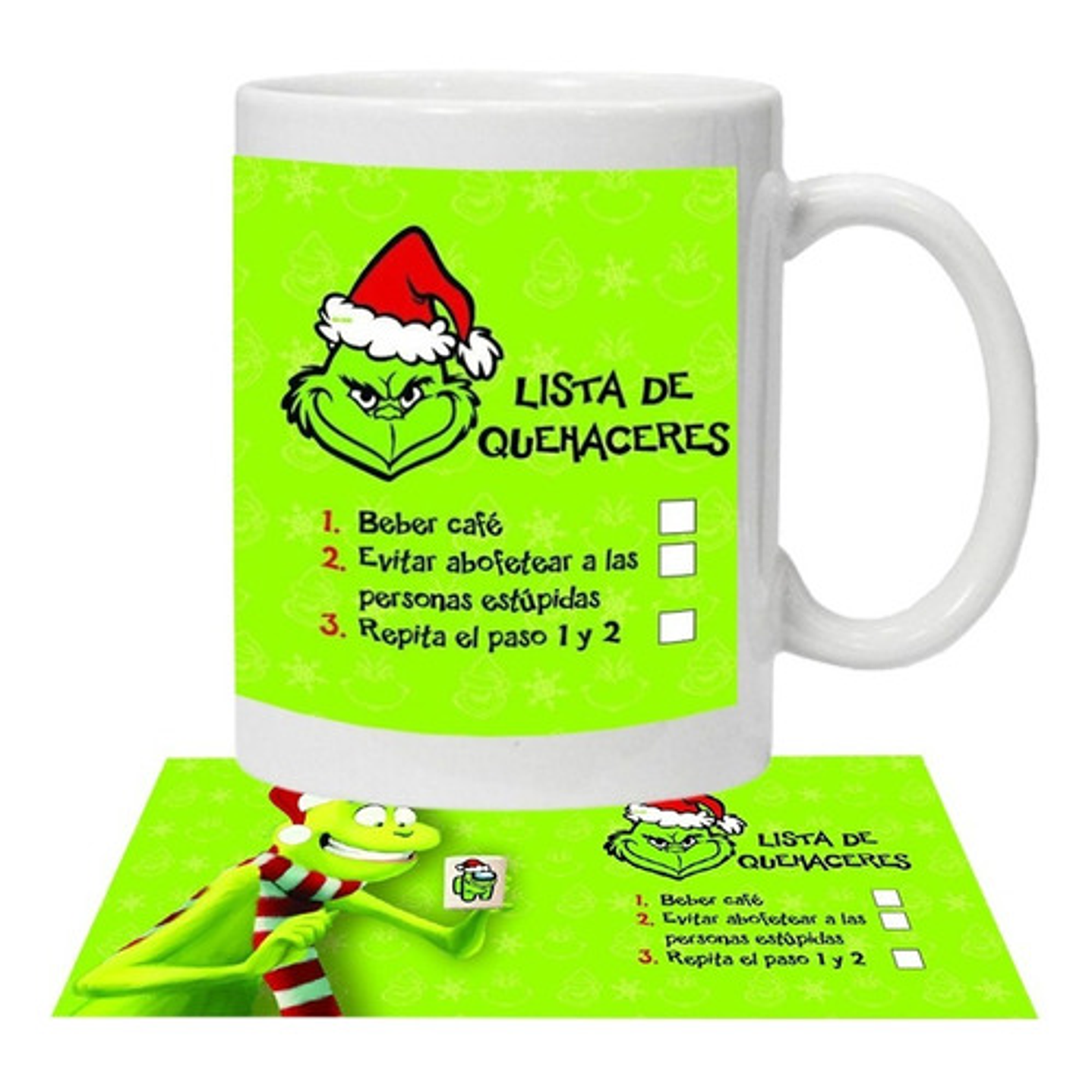 Tazon Navidad Grinch Lista De Quehaceres Grafimax 1