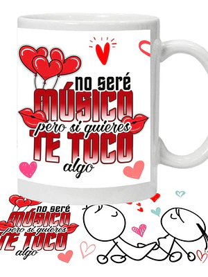 Tazón Amor Frases No Seré Músico Grafimax