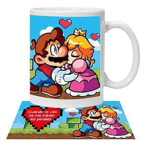 Tazón Amor Frases Se Me Suben Los Pixeles Mario Grafimax